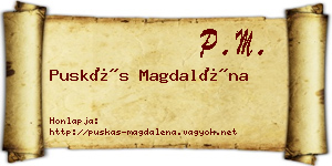 Puskás Magdaléna névjegykártya