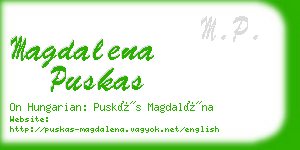 magdalena puskas business card